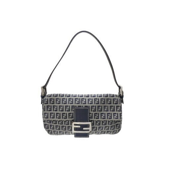 Fendi Handbags - Fendi Zucchino Maa Bucket one shoulder bag Navy Blue